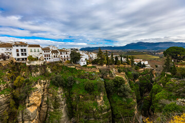 Fototapeta premium Exploring the breathtaking views of Ronda, a charming town in Spain