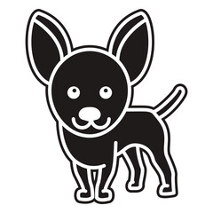 Obraz premium Cute black chihuahua dog