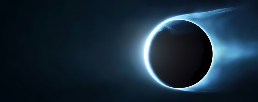 Dazzling Ice Blue Eclipse Wallpaper
