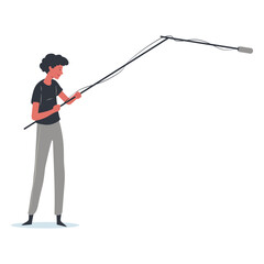 Boom operator character illustration