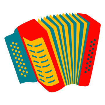 Colorful accordion instrument design