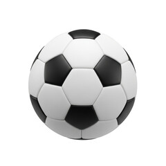 3d soccer ball icon isolated on transparent background
