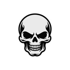 Fototapeta premium Human skull mascot silhouette