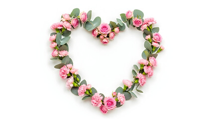 Naklejka premium Pink floral lei necklace and matching hair clip on white background