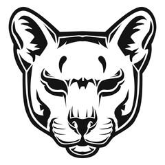 Cougar head high contrast © Vexels