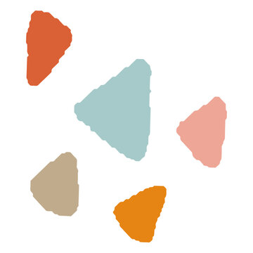 Triangular organic abstract shapes