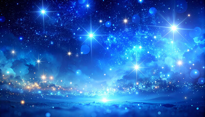 Fototapeta premium Stars background a blue starry sky at dark night 