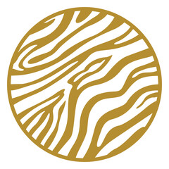 Fototapeta premium Round zebra print badge