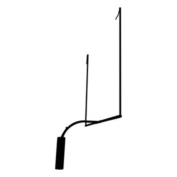 American football goal post side stroke