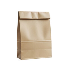 Brown paper bag isolated on transparent background