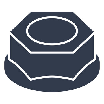 Blue flange nut cut out