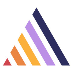 Retro sunset triangle