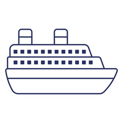 Obraz premium Cruise ship basic design filled stroke