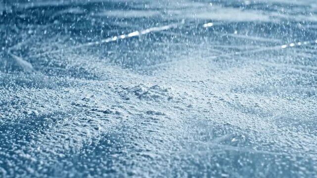 Frozen Ground: A close-up shot of frozen ground texture, revealing intricate details of ice crystals. Capture the essence of winter's grip, perfect for artistic expression.