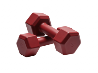 Red dumbbells essential fitness equipment for gym workouts