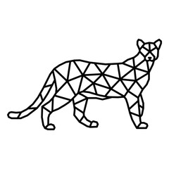 Simple polygonal cougar icon © Vexels