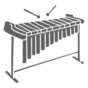 Cut out simple xylophone vibraphone