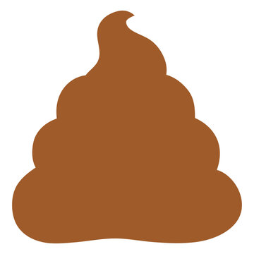 Simple poop emoji silhouette