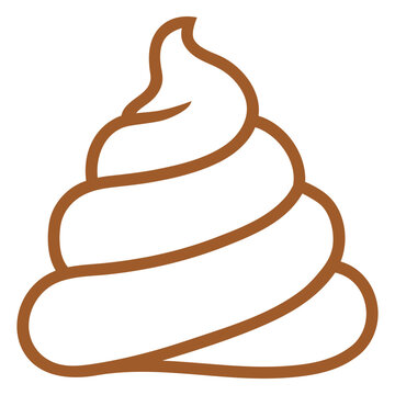 Simple poop stroke emoji
