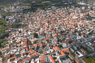 Pano Lefkara village overview with traditional architecture. Larnaca District, Cyprus