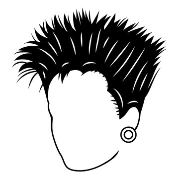 80's spiky hair cut out