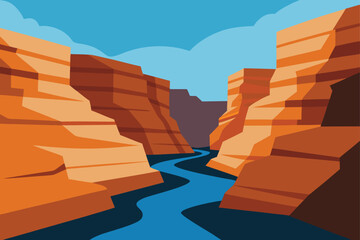 Rocky Canyon Carved By Ancient River