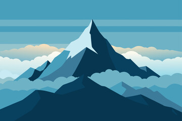 Mountain Ridge Above Sea Of Clouds