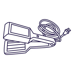 Hair straightening iron stroke