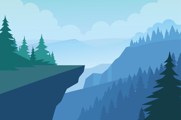 Cliffside Viewpoint Overlooking Endless Forest
