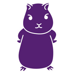 Obraz premium Angry cute hamster cut out