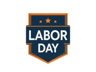 Celebrating labor day with pride and honor isolated on white background