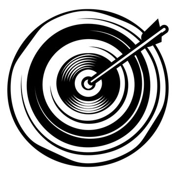 Arrow in target filled stroke