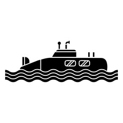 Obraz premium Simple navy marine submarine sea transport