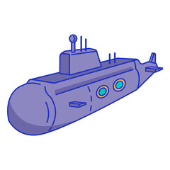 Obraz premium Transport color stroke submarine
