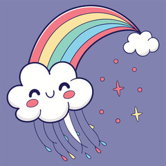 a single colorful leaf branch natural flow isolated on white background