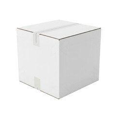 Empty white cardboard box ready for packaging