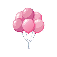 A colorful bunch of balloons tied together,