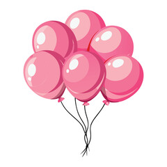 A colorful bunch of balloons tied together,