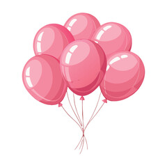 A colorful bunch of balloons tied together,