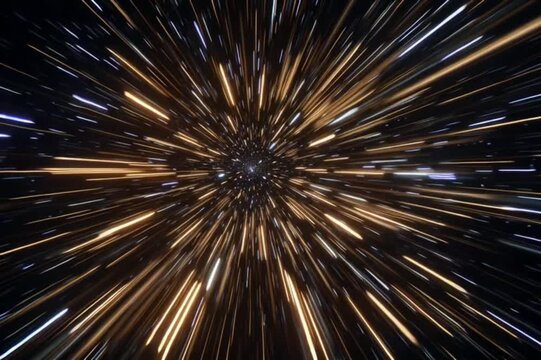 Fast Starfield Warp Drive Journey Across The Galaxy Background