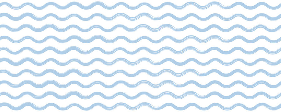 Girly baby doodle with grunge curly lines. Watercolor sea pattern. Unique striped backdrop or abstract wallpaper. Vector illustration.