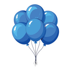 A colorful bunch of balloons tied together,