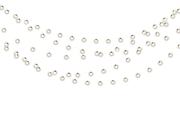 Christmas garland string lights shining with bright bulbs, glowing seasonal star and holiday decoration png. Banner happy year. Holiday card background party design transparent winter celebration.