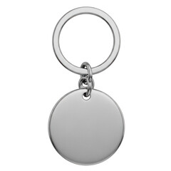 Elegant stainless steel key ring with round attachment