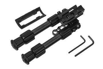 Folded tactical bipod with carbon legs
