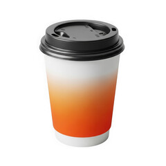 Vibrant gradient coffee cup with black lid