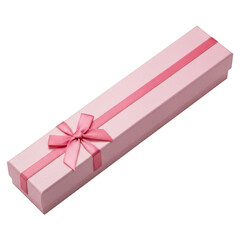 Elegant pink gift box with bow