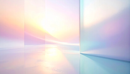 Translucent textured glass panel with soft gradient colors