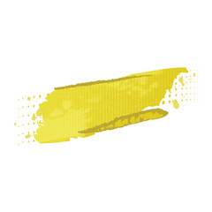 Yellow brush stroke abstract element graphic