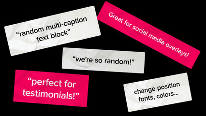 Random Wiggly Caption Text Blocks